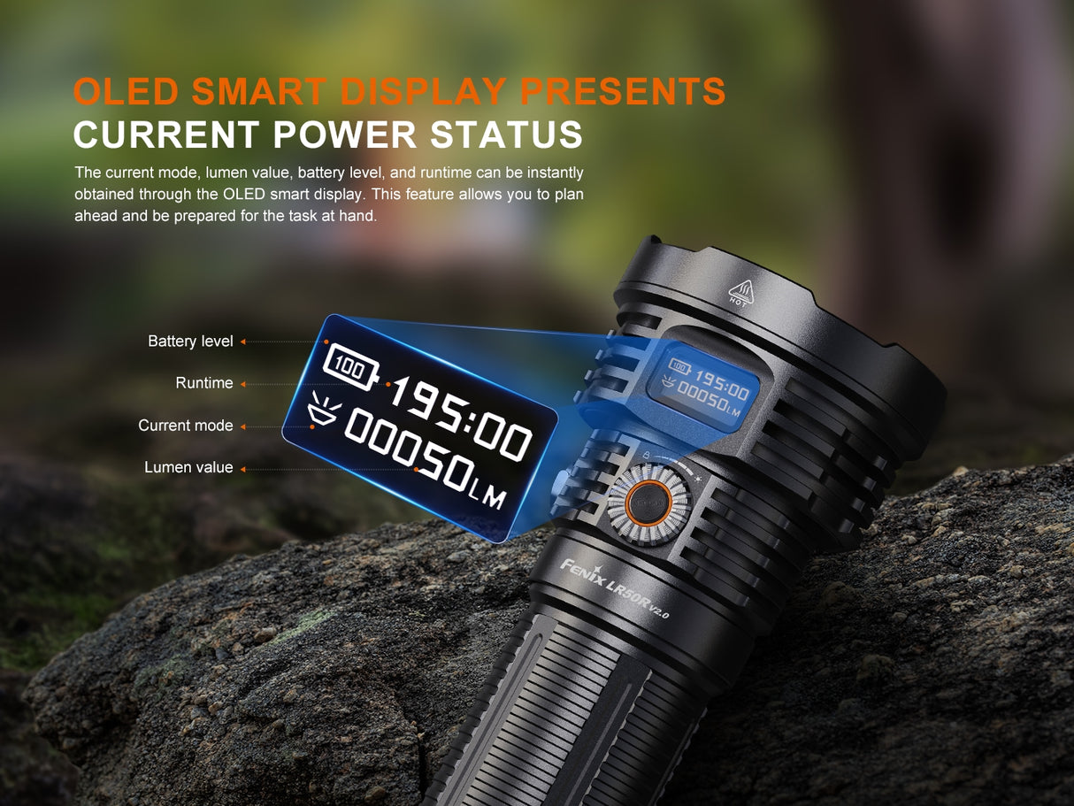Fenix LR50R V2.0 18000 Lumens Multi-Light Rechargeable Flashlight