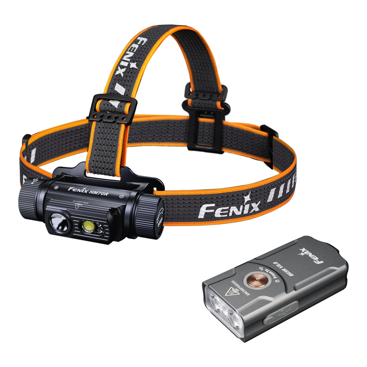 Fenix HM70R + E03R V2.0 Rechargeable Light Bundle