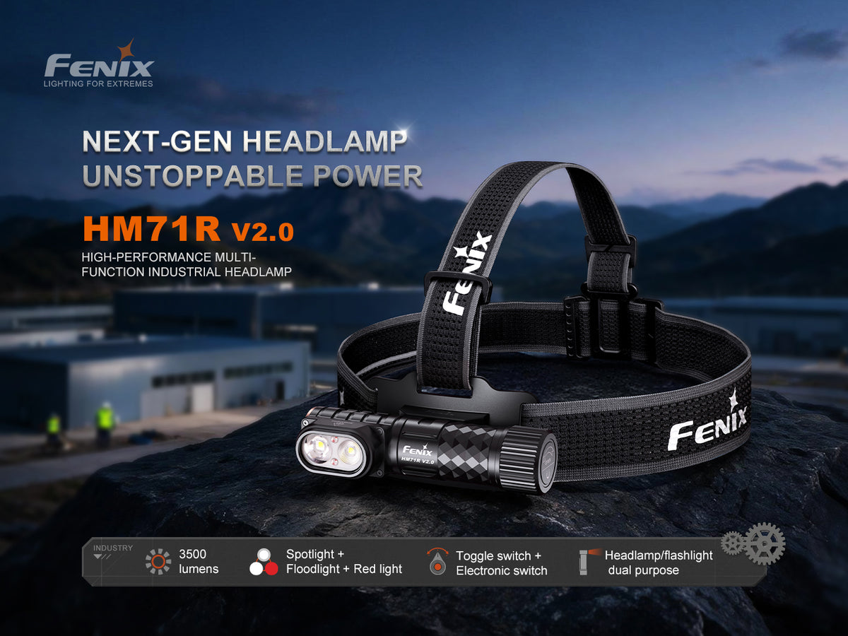 Fenix HM71R V2.0 3500 Lumen Multifunctional Industrial Headlamp