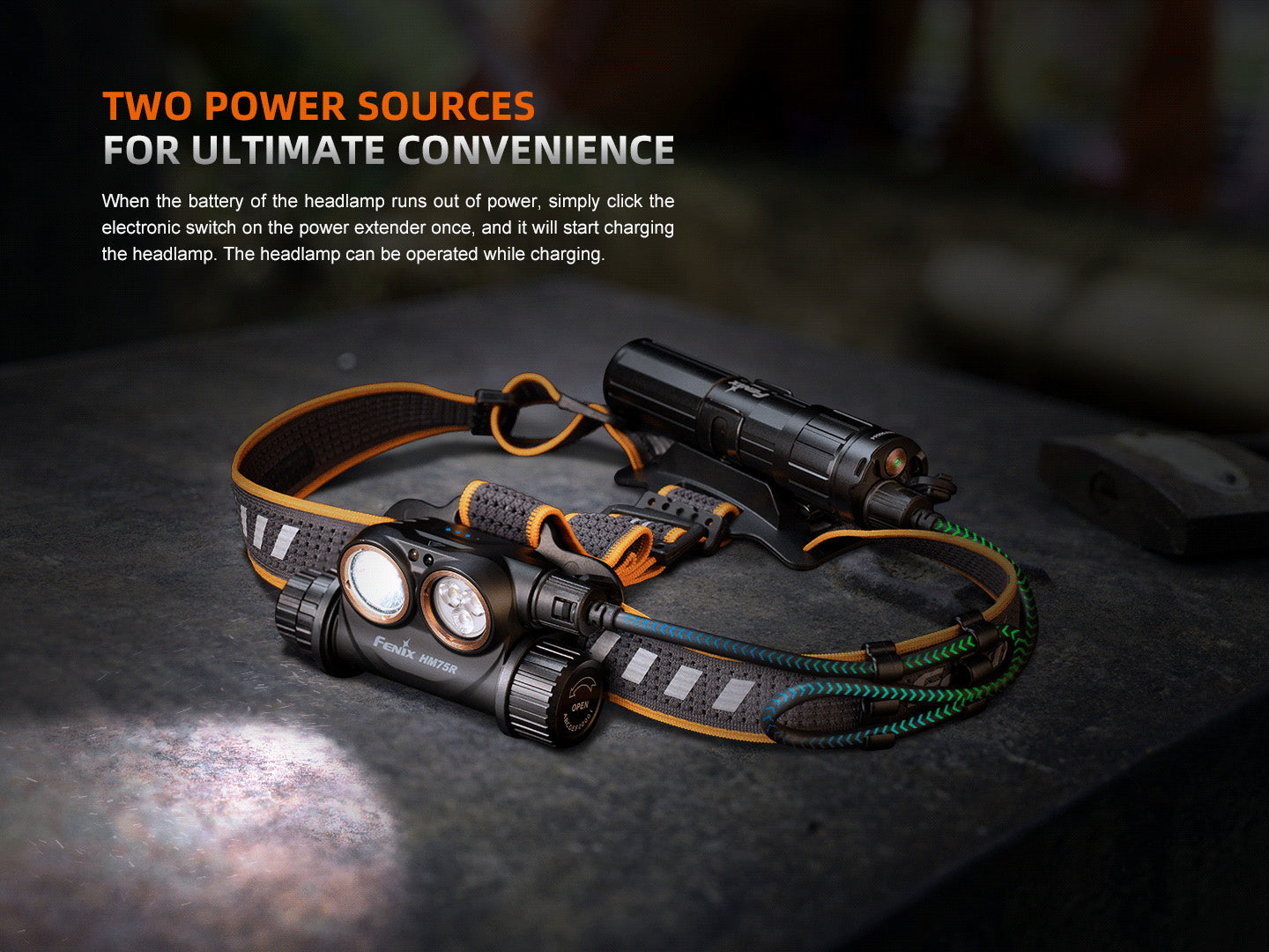 Fenix HM75R 1600 Lumen USB-C Rechargeable Headlamp with Extra Long