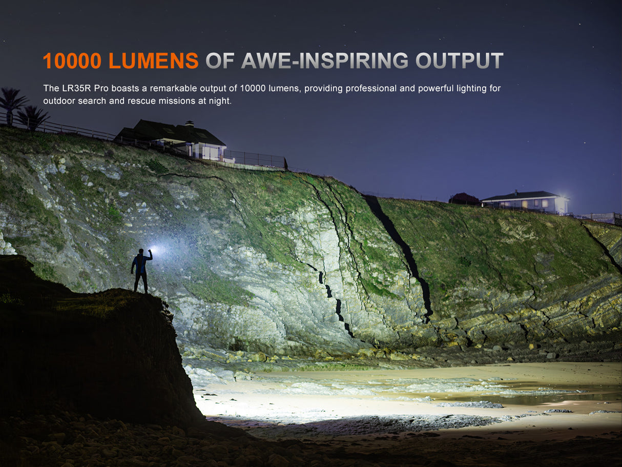 Fenix LR35R Pro 10000 Lumen Ultra Bright Flashlight with UV Light