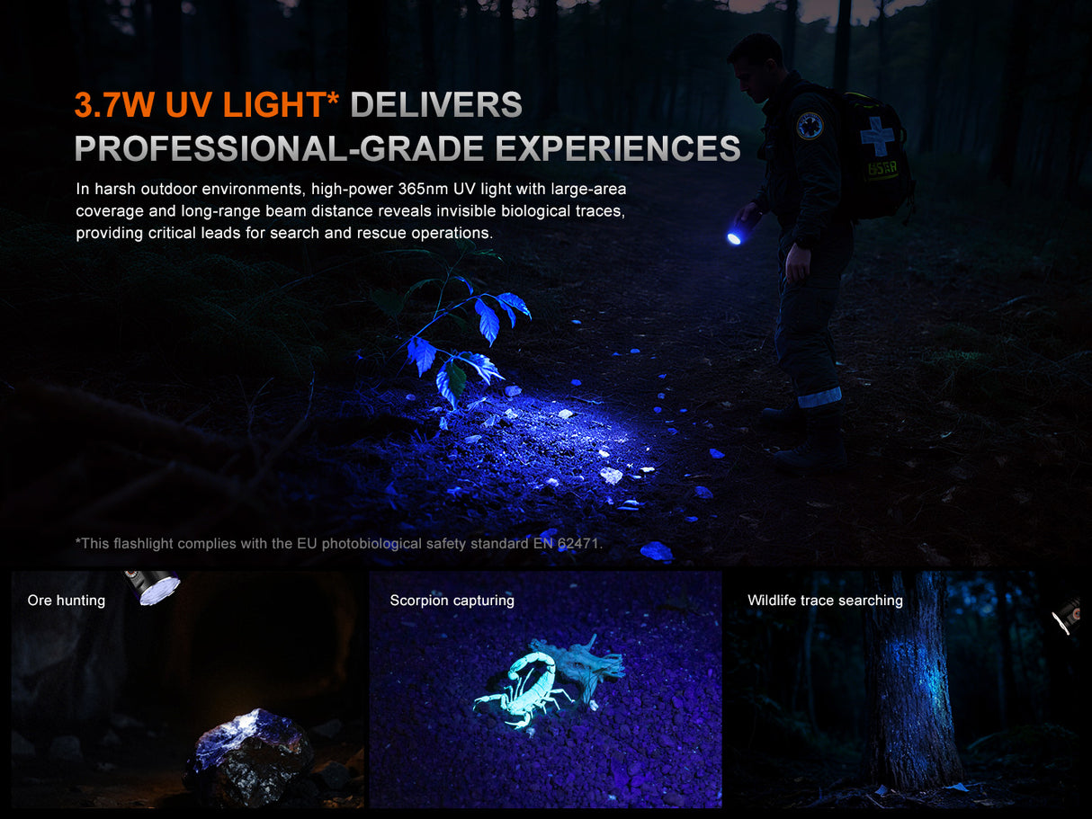 Fenix LR35R Pro 10000 Lumen Ultra Bright Flashlight with UV Light