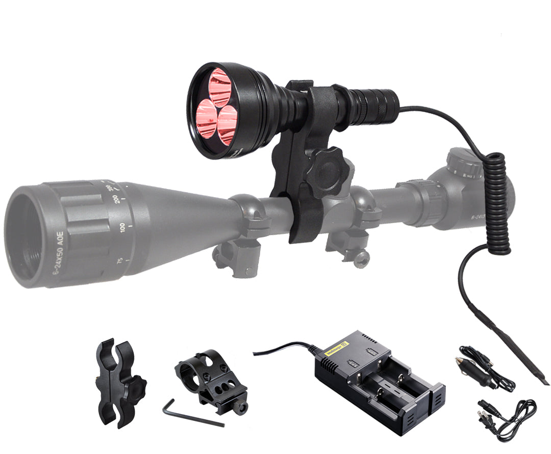 Orion M30C 700 Lumen Long Range Red or Green Hunting Flashlight Kit