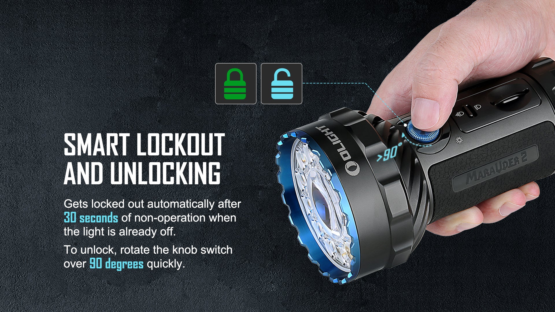 Olight Marauder 2 14000 Lumen 874 Yard Long Throw