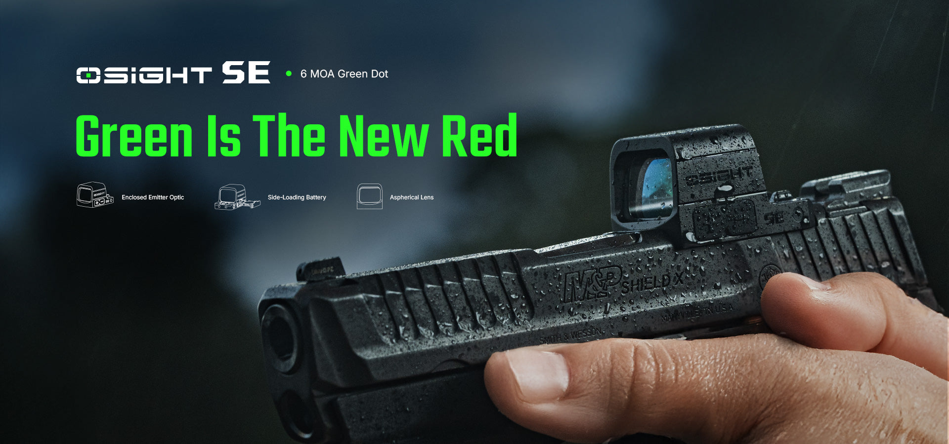 Osight SE 6 MOA Green Dot Sight with Enclosed Optic – Longhorn