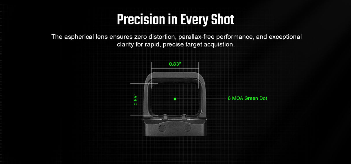Olight Osight SE 6 MOA Green Dot Sight with Enclosed Optic