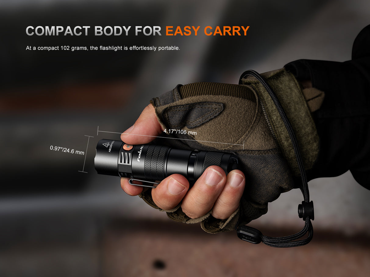 Fenix PD26R ACE 1300 Lumen Custom Mode Set Rechargeable EDC Flashlight