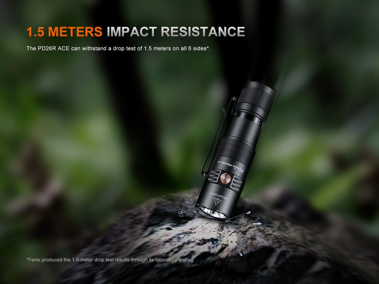 Fenix PD26R ACE 1300 Lumen Custom Mode Set Rechargeable EDC Flashlight