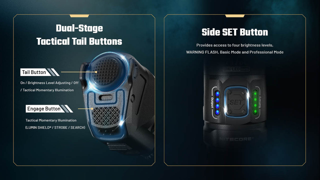 Nitecore P17iX Compact 5000 Lumen Tactical Flashlight with Customizable Controls