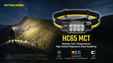 Nitecore HC65 MCT 2000 Lumen Multi-Color Temperature Rechargeable Headlamp