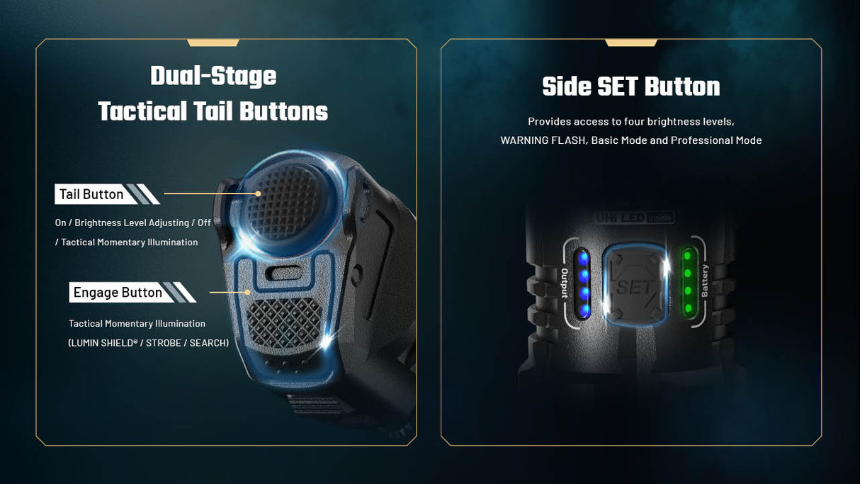 Nitecore P27iX 5000 Lumen Customizable Tactical Flashlight with Multi-Beam Modes