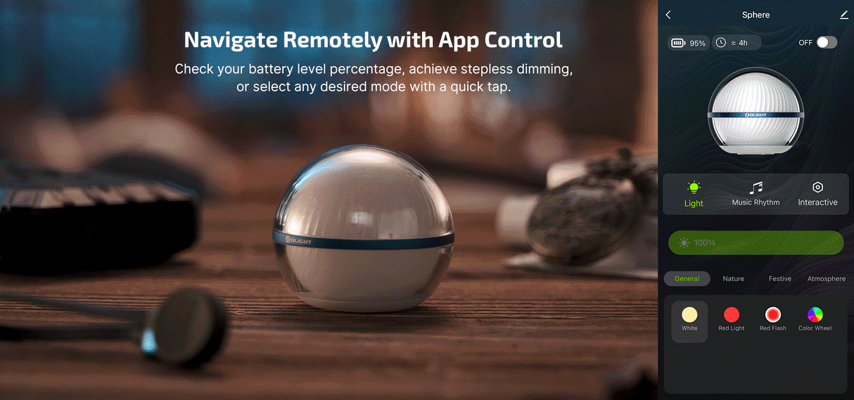 Olight Sphere 75 Lumen Lightweight and Portable Lantern