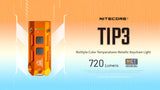Nitecore TIP3 (TIP 3) 720 Lumen Rechargeable Keychain Flashlight