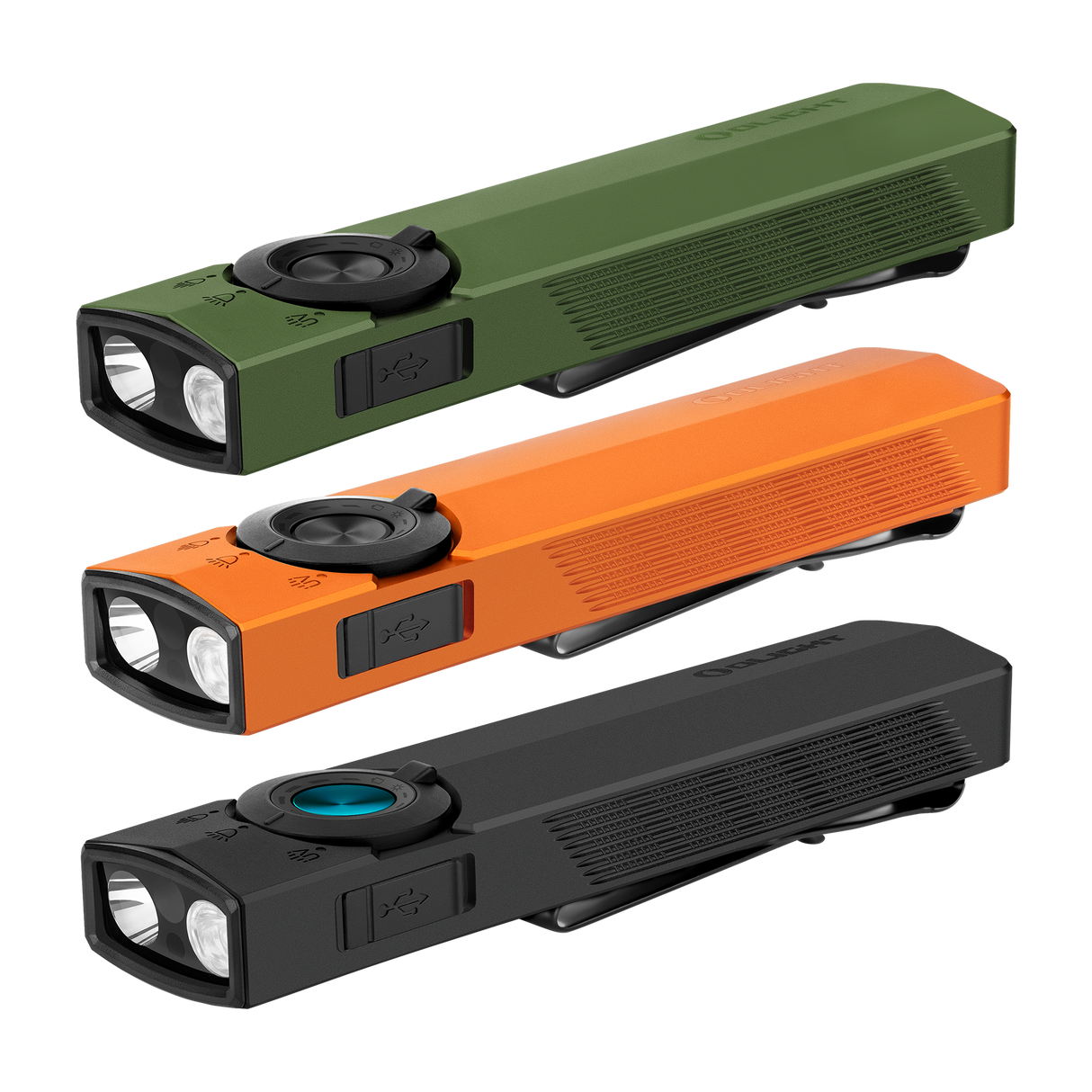 Olight ArkPro 1500 Lumen Rechargeable EDC Flashlight with UV Light & Green Laser