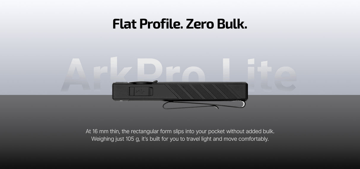 Olight ArkPro Lite 1200 Lumen Rechargeable EDC Flashlight with UV Light