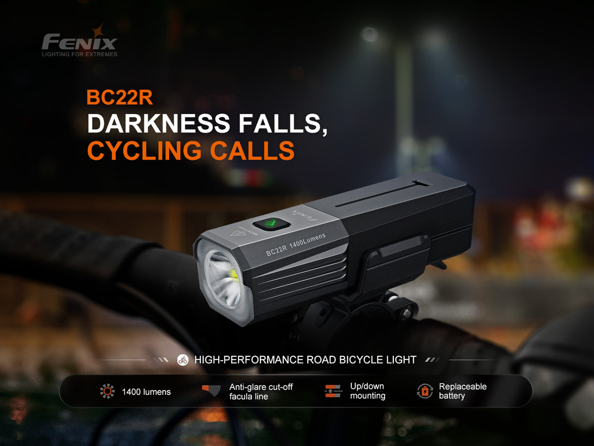 Fenix BC22R 1400 Lumen High-Performance Rechargeable Bike Light