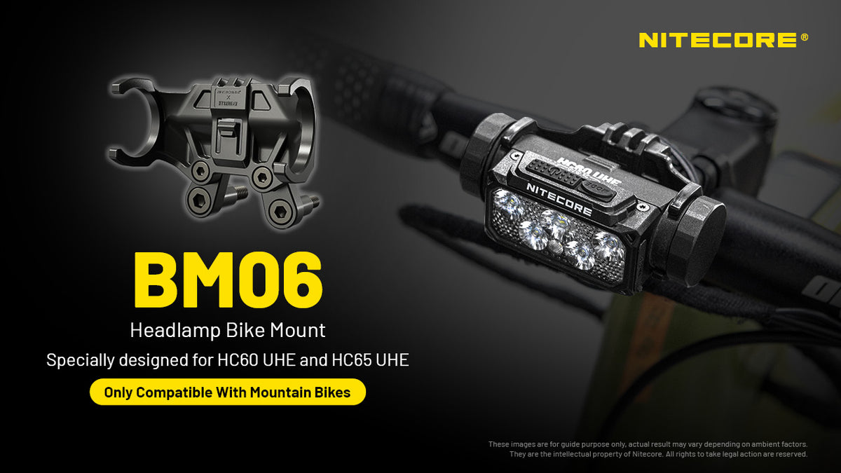 Support de vélo pour phare NITECORE BM06 spécialement conçu pour HC60 UHE et HC65 UHE Support de vélo pour phare NITECORE BM06 spécialement conçu pour HC60 UHE et HC65 UHE