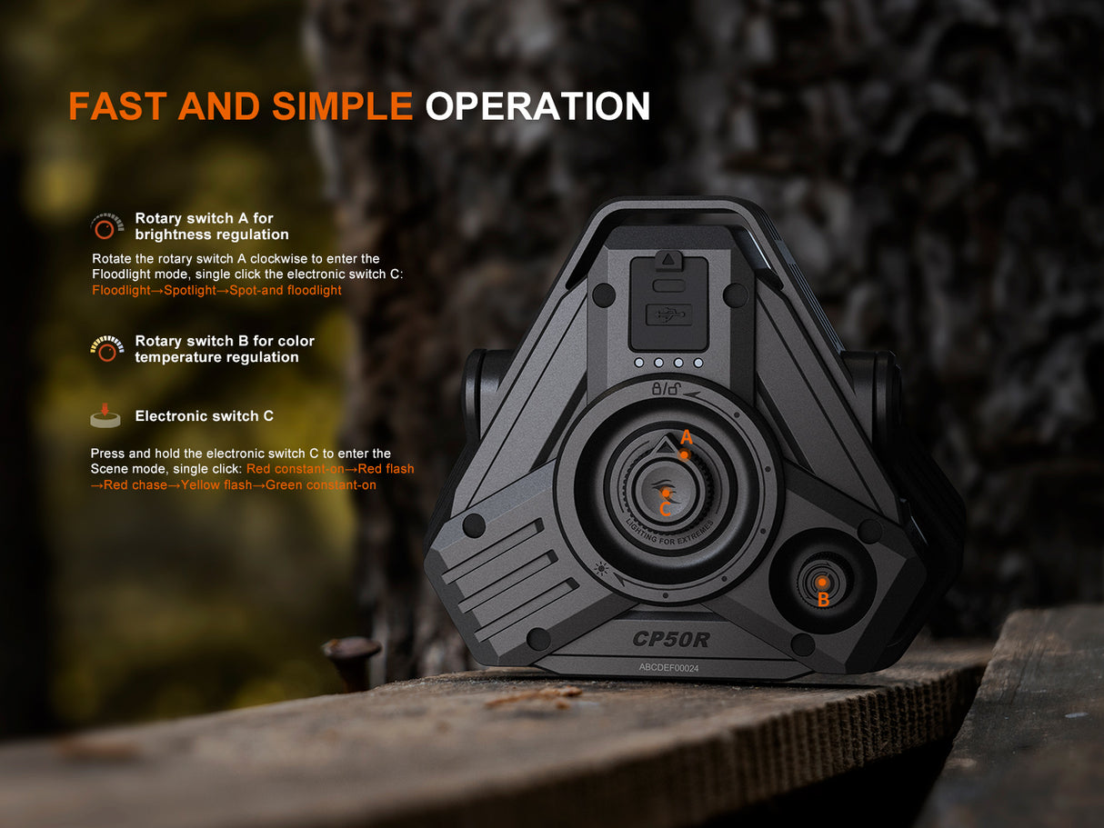 Fenix CP50R 5500 Lumen Rechargeable Multifunctional Outdoor Lantern