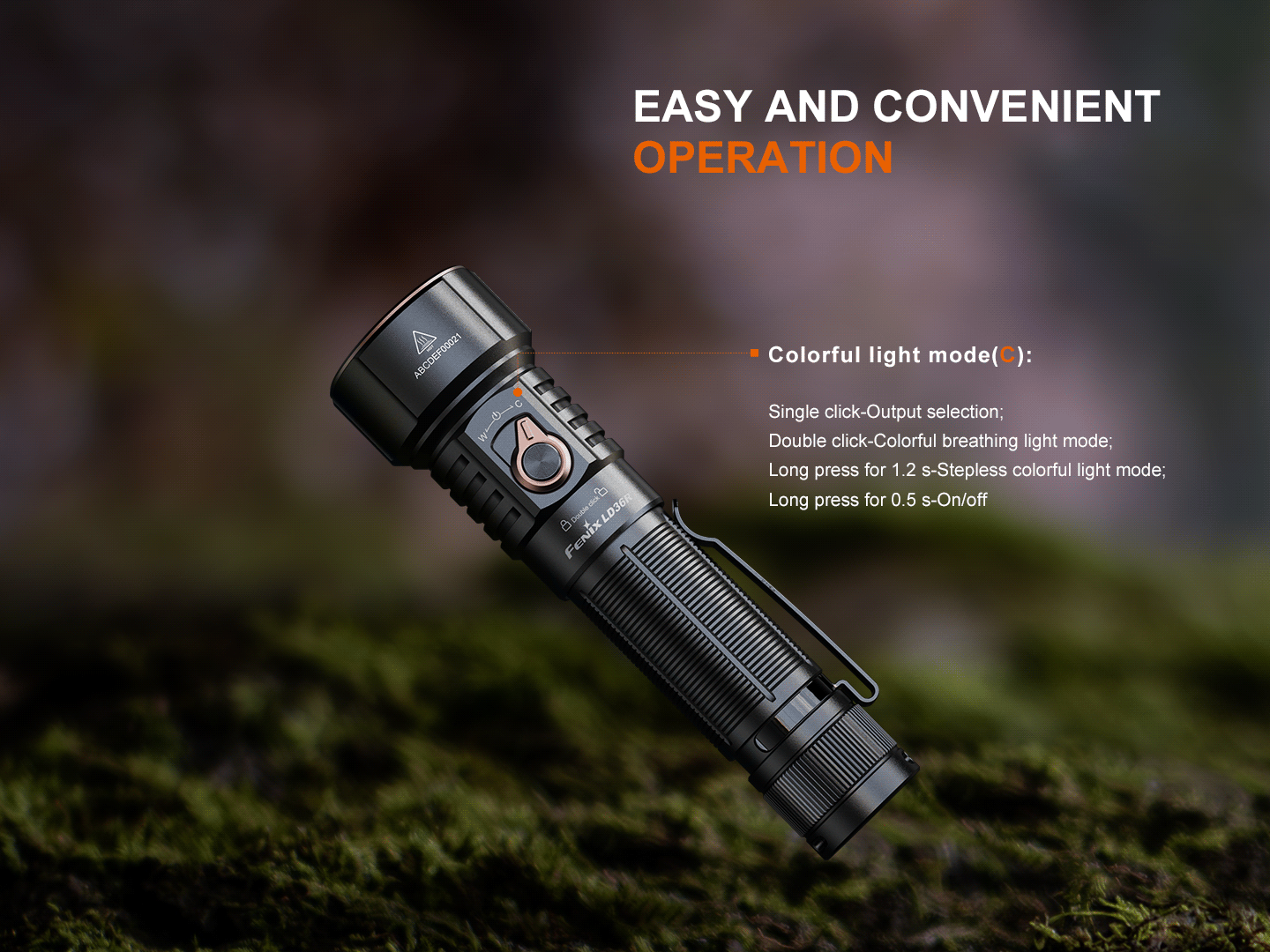 fenix flashlight candle mode Fenix LD36R Flashlight with Adjustable Color Light – Longhorn Tactical