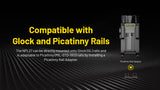 Nitecore NPL27 650 Lumen Rechargeable Long-Throw Compact Rail Mount Flashlight