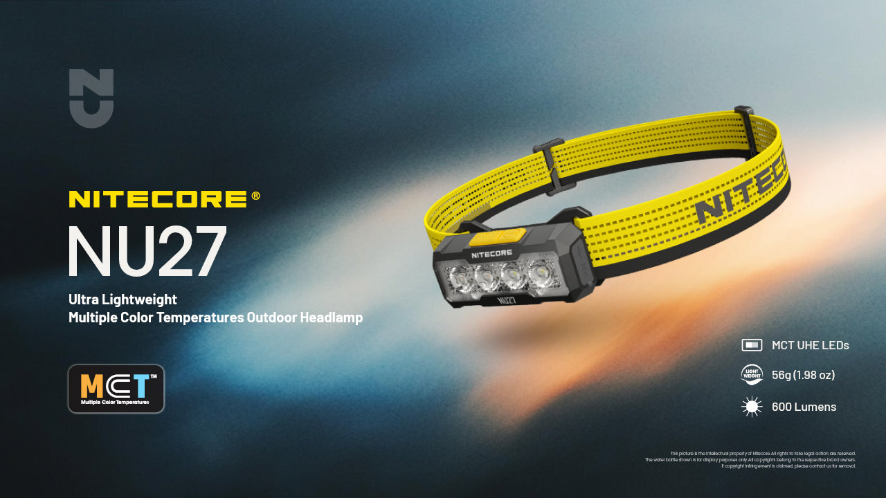 Nitecore NU27 600 Lumen USB-C Rechargeable Multi-Temperature