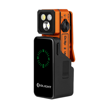Olight Oclip 2 Ultra 580 Lumen Multi-Function (Floodlight, Spotlight, Red Light, UV Light) Rechargeable Clip-On Flashlight