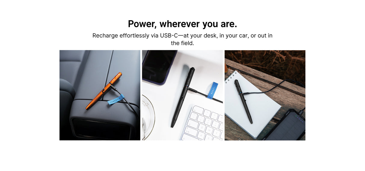 Olight O’Pen 3 EDC Pen with Tip and Clip Lights and Green Laser Pointer