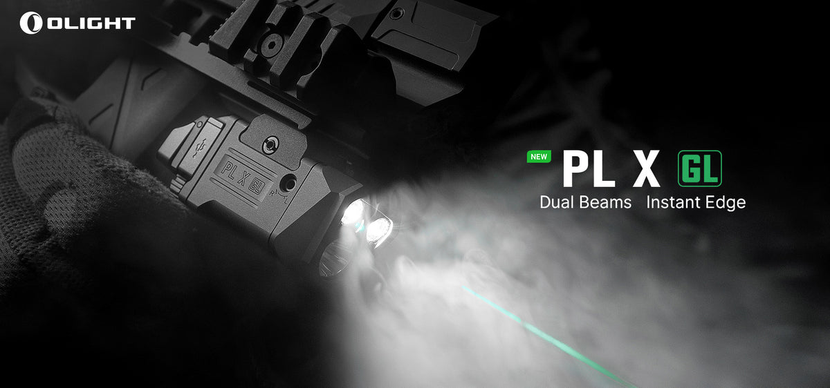 Olight PL X GL 1200 Lumen Rechargeable Mountable Flashlight with Green Laser