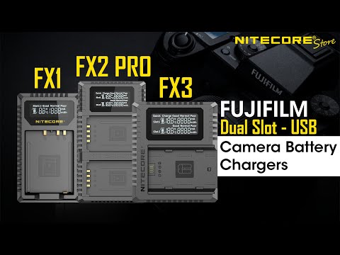 NITECORE FX1 Digital USB Travel Battery Charger for Fujifilm NP-W126 and NP-W126S Batteries