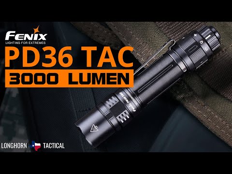 Fenix PD36 TAC 3000 Lumen Tactical Flashlight with USB-C Rechargeable Battery