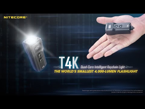 Nitecore T4K 4000 Lumen Super Bright Keychain EDC Flashlight