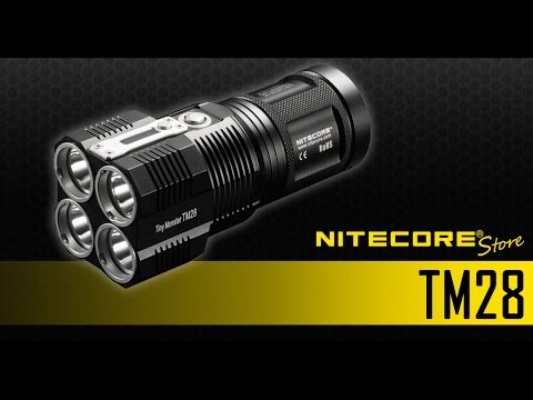 Nitecore TM28 6000 Lumen Tiny Monster LED Flashlight with 4x 3100mAh IMR18650