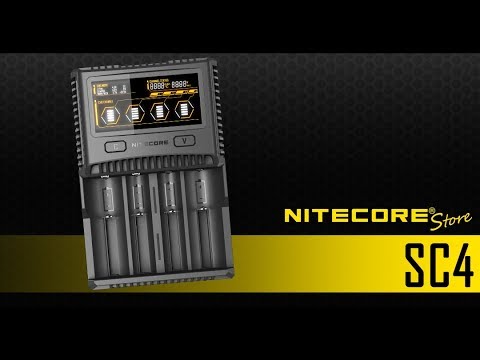 Nitecore SC4 Superb Charger 4-Slot Universal Charger for  18650 17650 17670 RCR123A 16340 14500 Batteries