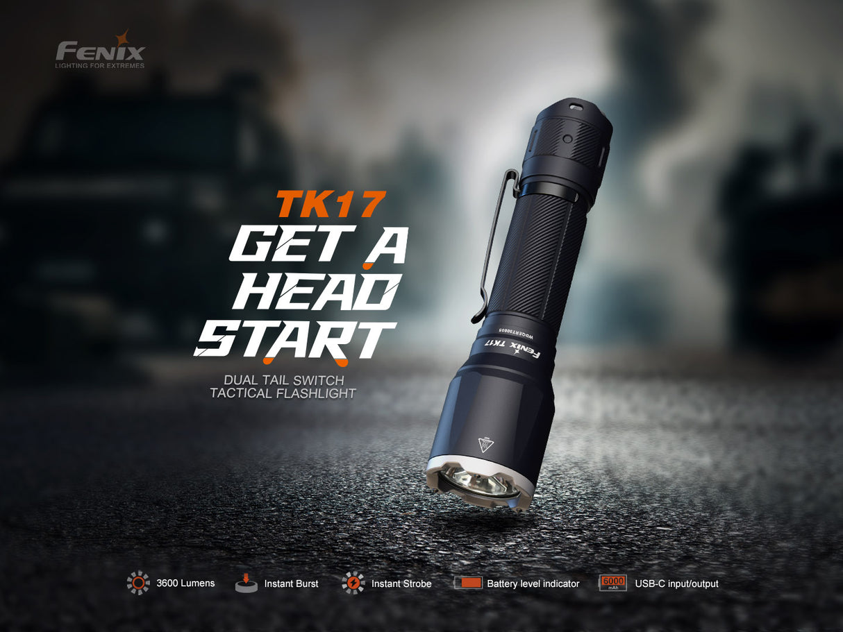 Fenix TK17 3600 Lumen Rechargeable Tactical Flashlight