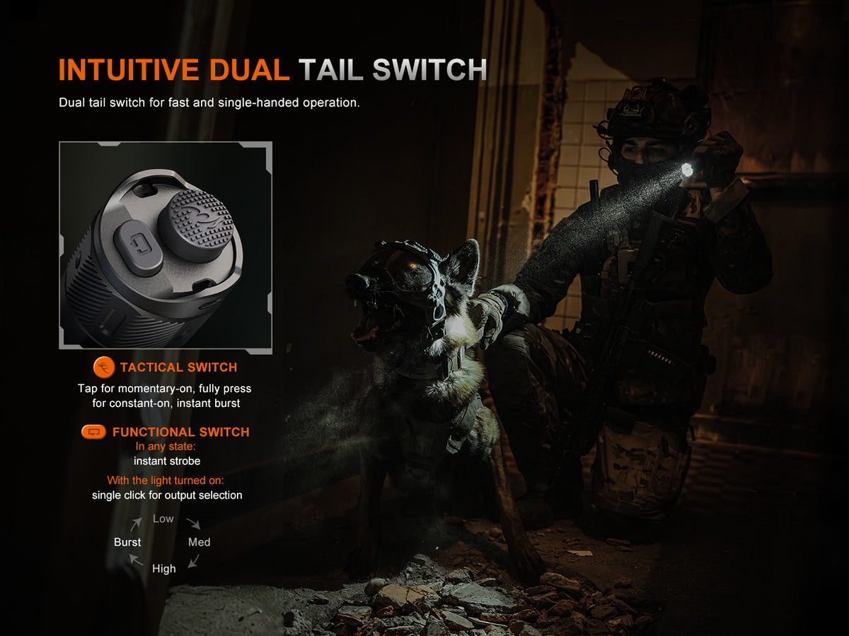 Fenix TK21R Tactical Flashlight + Halberd T5 Pen Kit