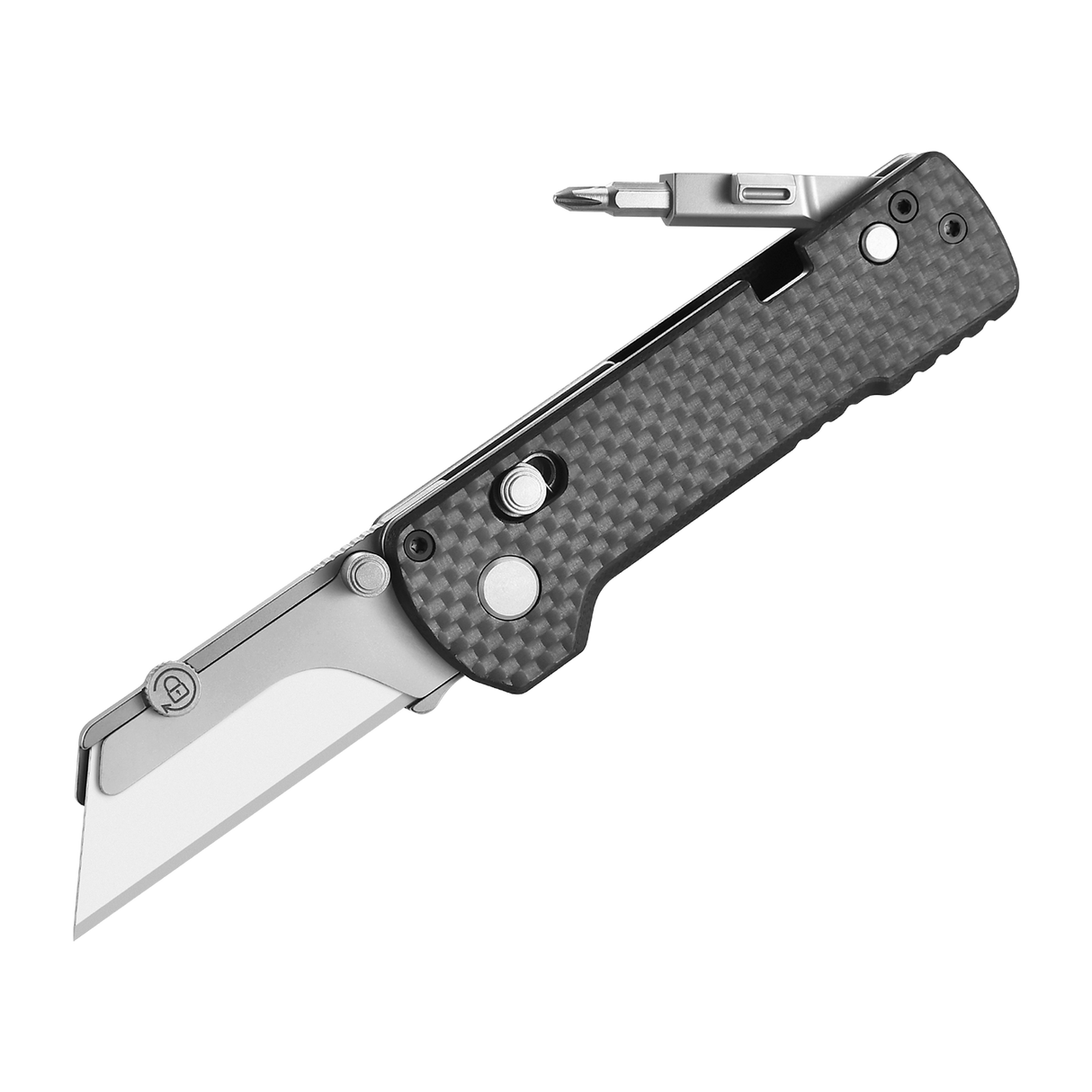 Olight U1 Pro Utility Knife with Folding Screwdriver - Carbon Black Fiber