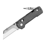 Olight U1 Pro Utility Knife with Folding Screwdriver - Carbon Black Fiber