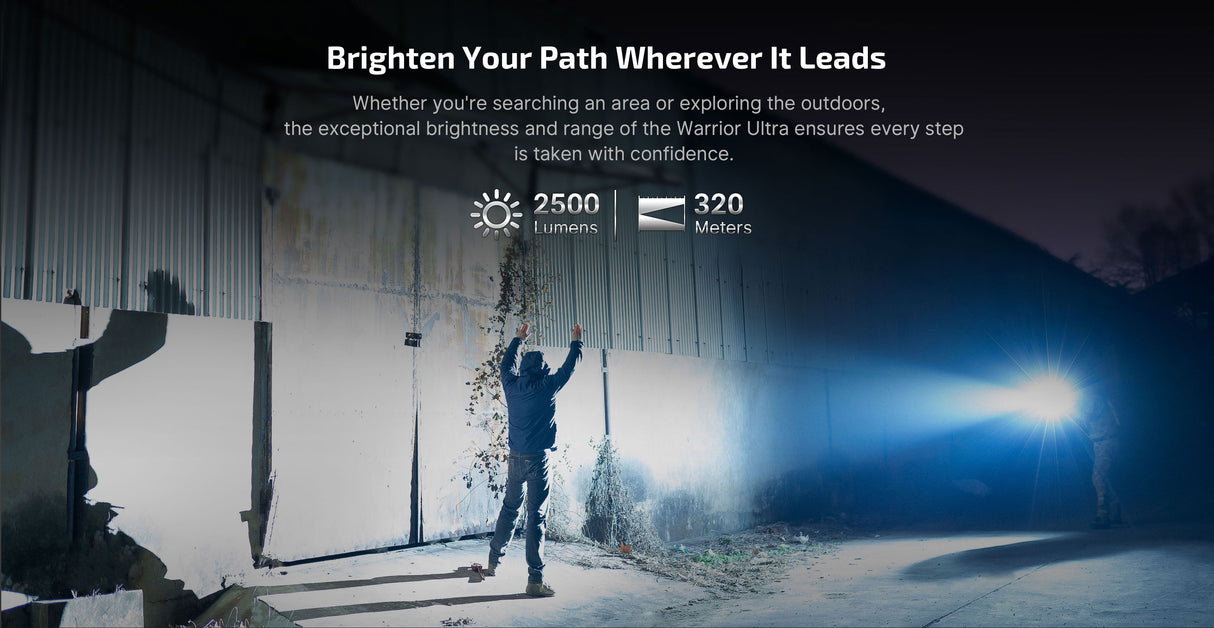 Olight Warrior Ultra 2500 Lumen Rechargeable Tactical Flashlight