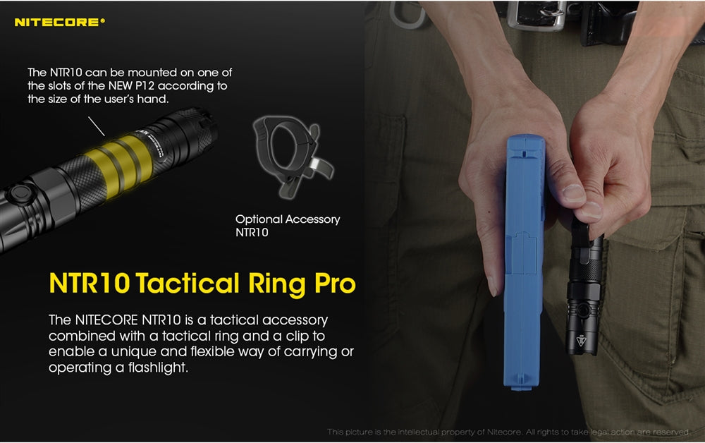 NITECORE NTR10 Tactical Clip-on Ring for Tactical Flashlights