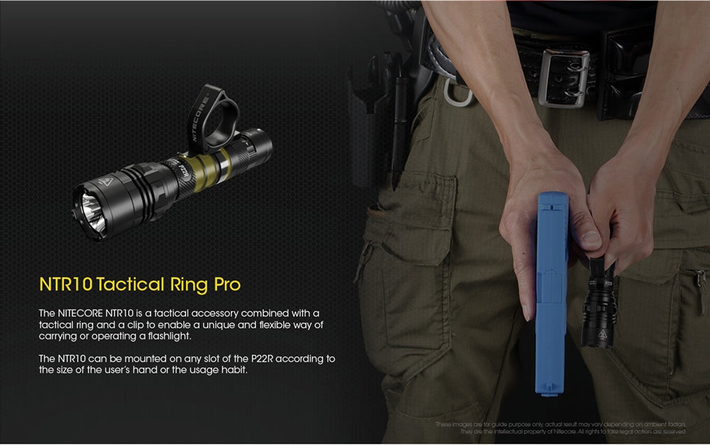 NITECORE NTR10 Tactical Clip-on Ring for Tactical Flashlights