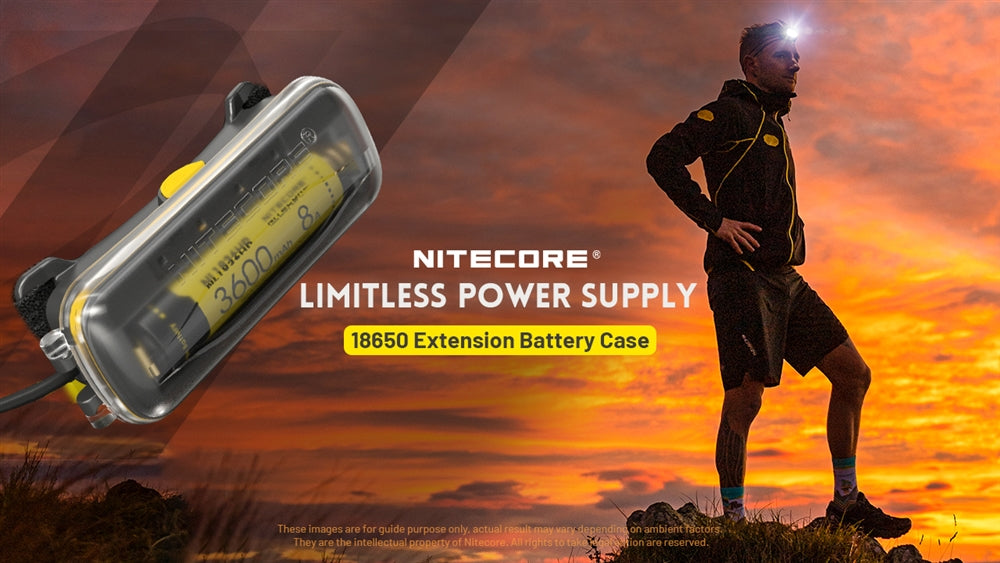 Nitecore Extension Battery Case for NU40, NU43, NU50, and HC65 UHE Headlamps