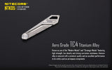 NITECORE NTK05 Titanium Folding Scalpel Keychain Knife