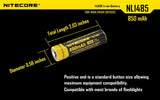 NITECORE NL1485 850mAh 14500 High Performance Li-ion Rechargeable Battery