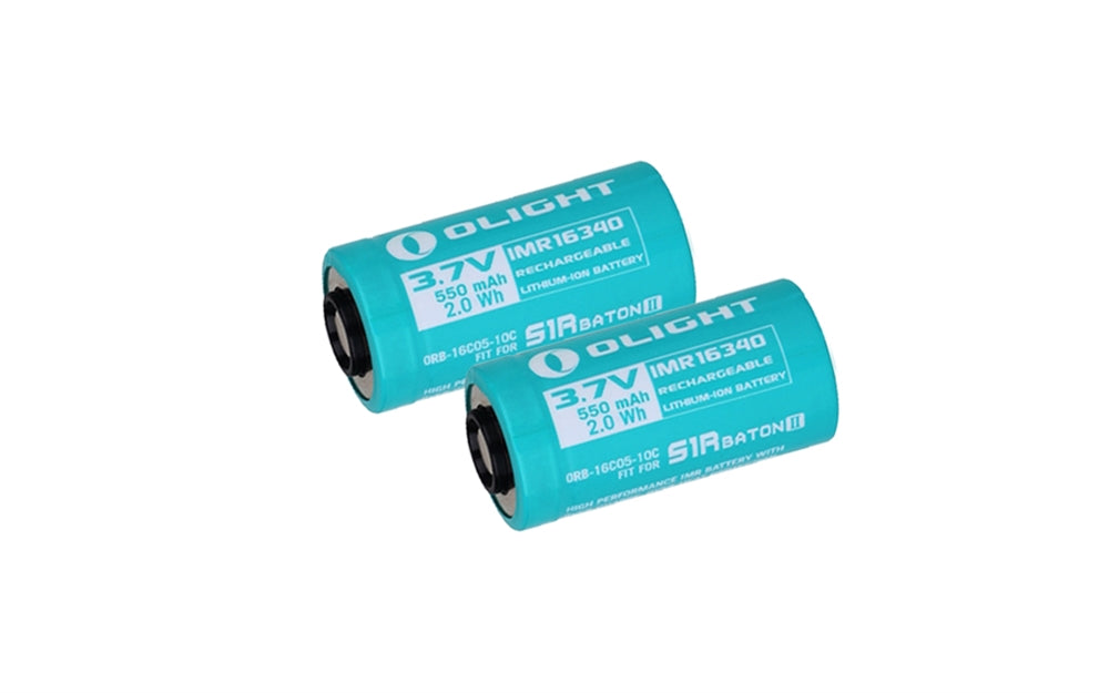 550mAh 16C05 Rechargeable Batteries S1R II Baton 3 Flashlight Perun Mini Headlamp