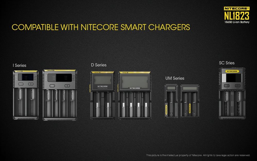 NITECORE NL1823 2300mAh High Capacity 18650 Rechargeable Battery