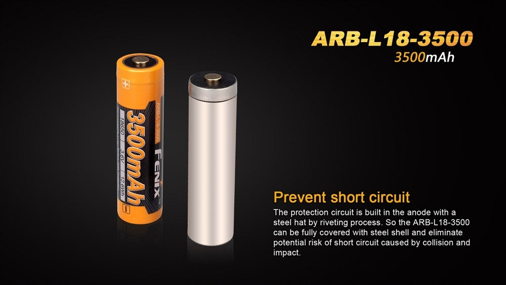 FENIX ARB-L18-3500 3500mAH Protected Rechargeable 18650 Battery