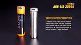 FENIX ARB-L18-3500U Protected Button-Top USB Rechargeable 18650 Battery