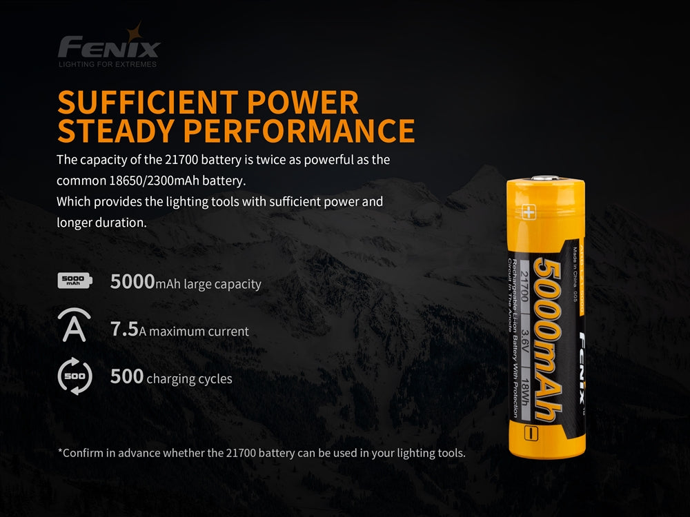 Fenix ARB-L21-5000 5000mAh 21700 Battery