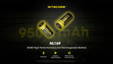 Nitecore NL169 950mAh Rechargeable 16340 Battery