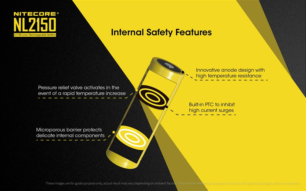 NITECORE NL2150 21700 5000mAh Rechargeable Li-ion Battery